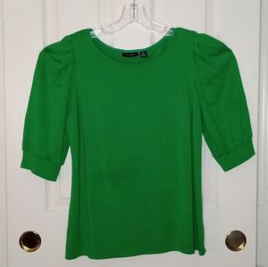 Kelly green Halogen (Nordstrom) puff sleeve top